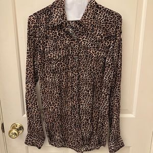 Rock 47 by Wrangler cheetah print button down shirt